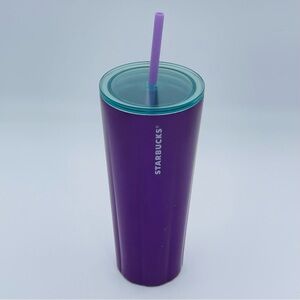 Starbucks Purple Cold Cp Tumbler w/ Teal Lid & Straw 24oz